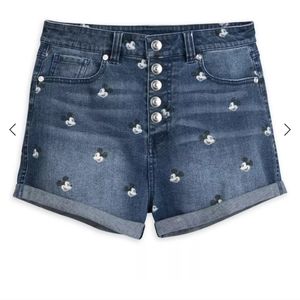 Disney Mickey Mouse Jean Shorts 5 Botton Up